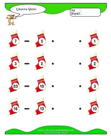 Çıkarma İşlemi Çalışma Sayfaları